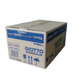 Carton de 16 boîtes de craie blanche Robercolor 